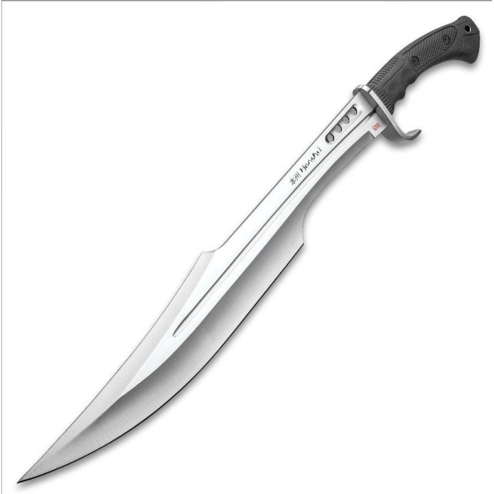 Sabre United Honshu Spartan Sword D2 Steel Manche TPR Lame Acier D2 Etui Cuir UC3345D2 - Livraison Gratuite