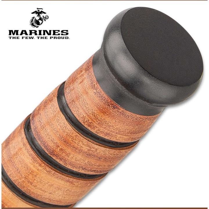 Couteau Marines USMC Combat Fighting Lame Acier Inox Manche Cuir Etui Cuir UC3369 - Livraison Gratuite