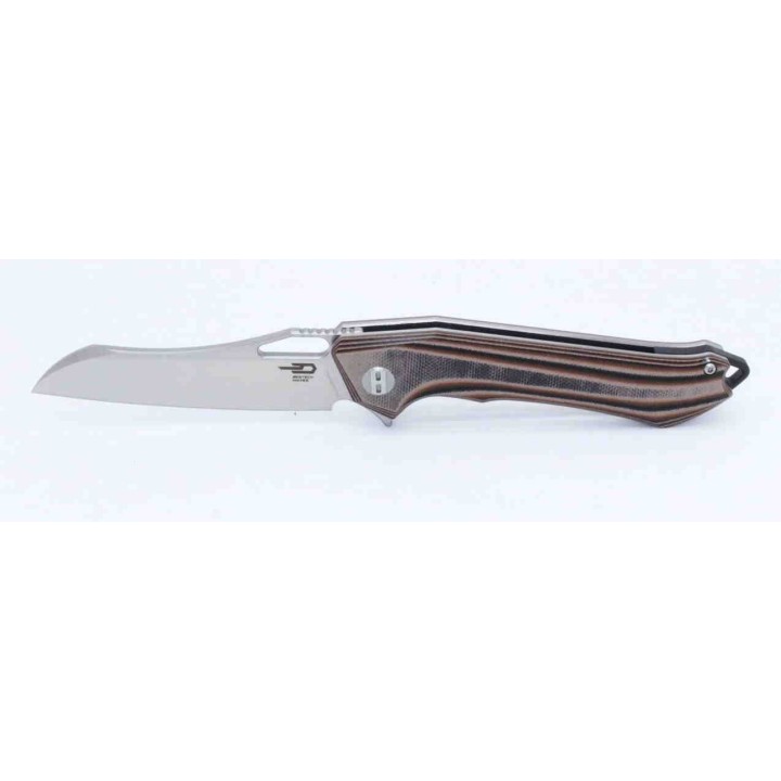 Couteau Bestech Platypus Black/Orange/Beige Manche G10 Lame Acier D2 Linerlock Clip BTKG28C - Livraison Gratuite 