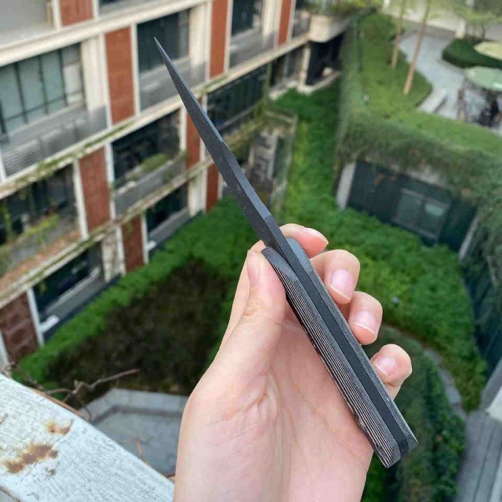 Couteau Kizer Harpoon Lame Acier Carbone 1095 Manche Micarta Etui Kydex KI1040 - Livraison Gratuite