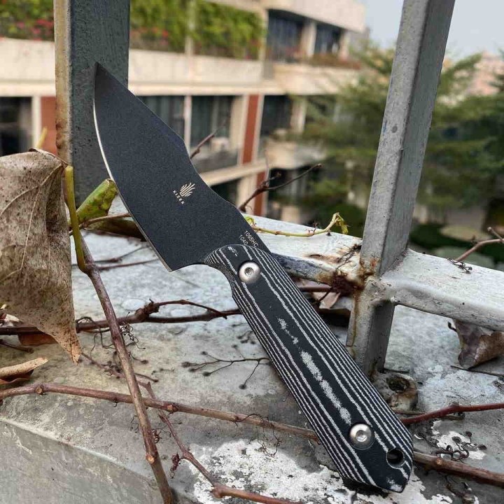 Couteau Kizer Harpoon Lame Acier Carbone 1095 Manche Micarta Etui Kydex KI1040 - Livraison Gratuite