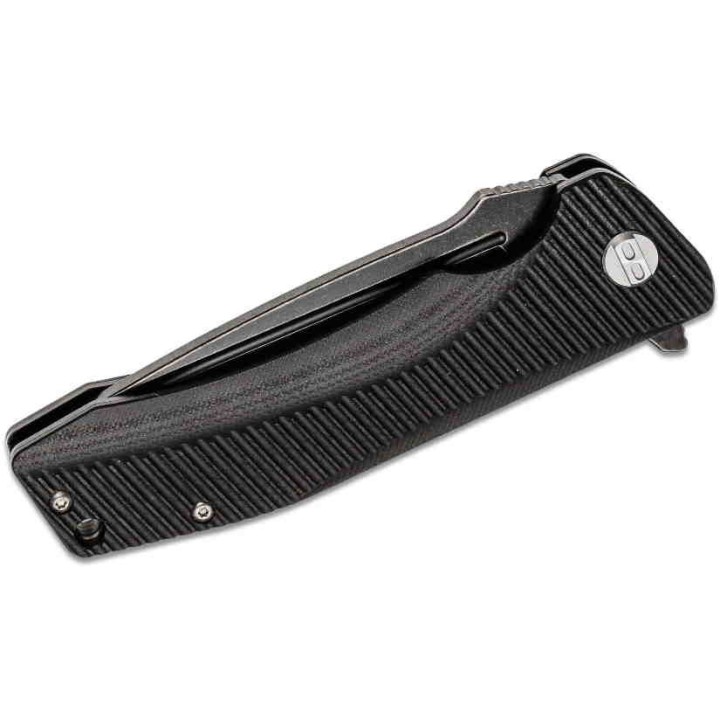 Couteau Bestech Mako Black Lame Acier D2 Black Manche G10 Bearings Clip BTKG27B - Livraison Gratuite