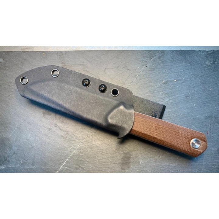 Couteau Bestech Hedron Brown Lame Acier D2 Manche Micarta Etui Kydex BTKF02D - Livraison Gratuite