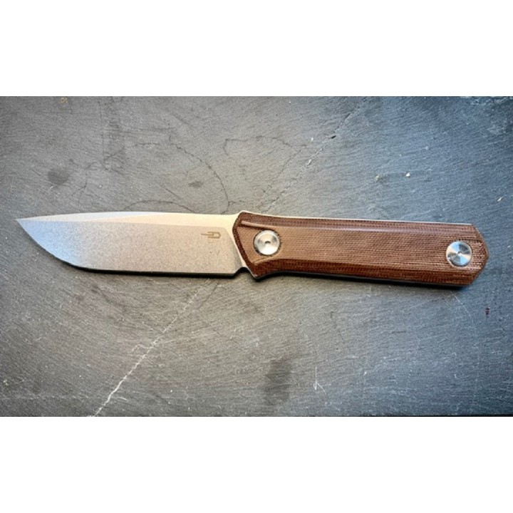 Couteau Bestech Hedron Brown Lame Acier D2 Manche Micarta Etui Kydex BTKF02D - Livraison Gratuite