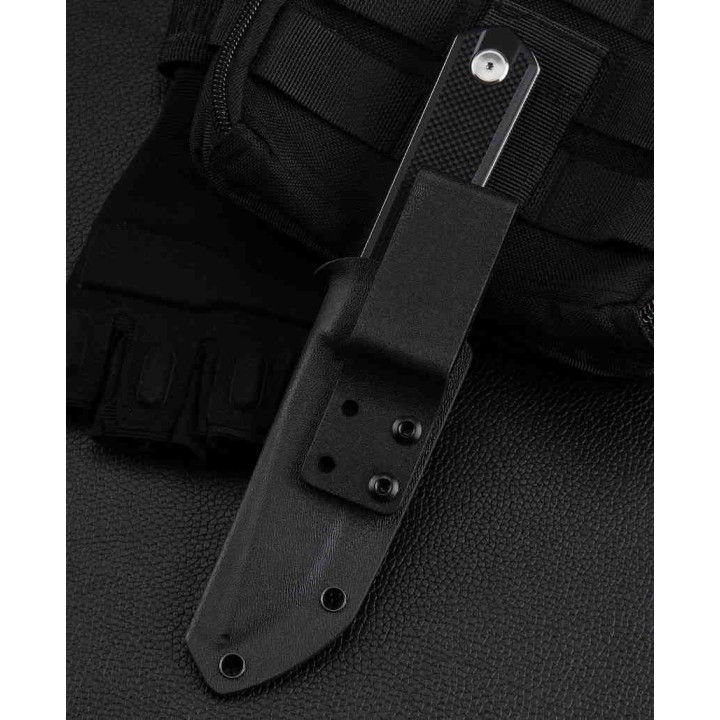 Couteau Bestech Hedron Black Lame Acier D2 Manche G10 Etui Kydex BTKF02A - Livraison Gratuite