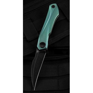 Couteau Bestech IVY Green Manche Titane Lame Acier S35VN Bearing Pivot Framelock Clip BTKT2004E - Livraison Gratuite
