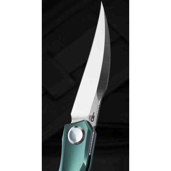 Couteau Bestech IVY Green Manche Titane Lame Acier S35VN Bearing Pivot Framelock Clip BTKT2004D - Livraison Gratuite