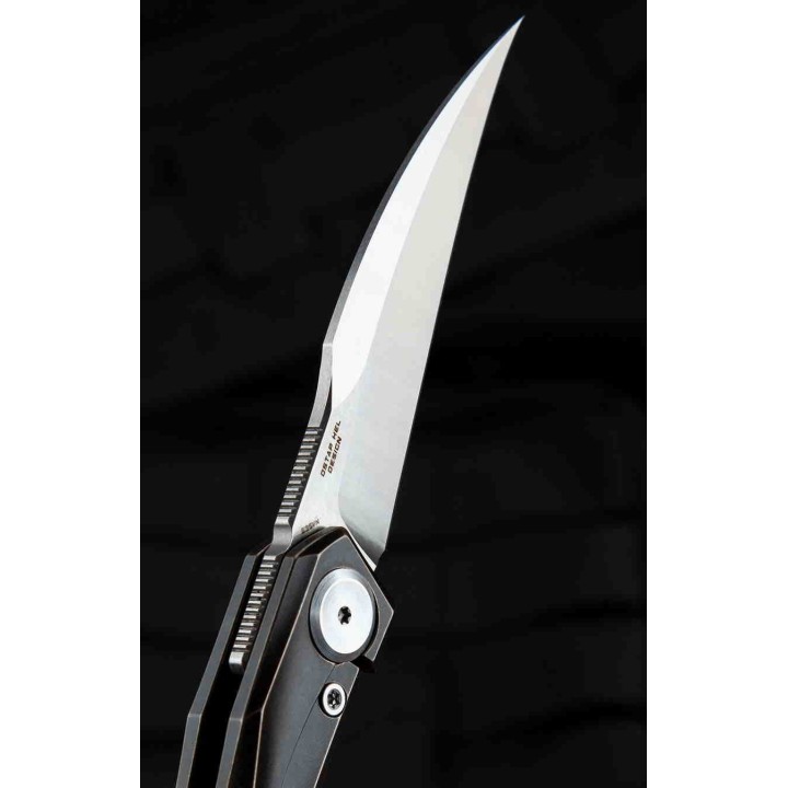 Couteau Bestech IVY Black Manche Titane Lame Acier S35VN Bearing Pivot Framelock Clip BTKT2004A - Livraison Gratuite