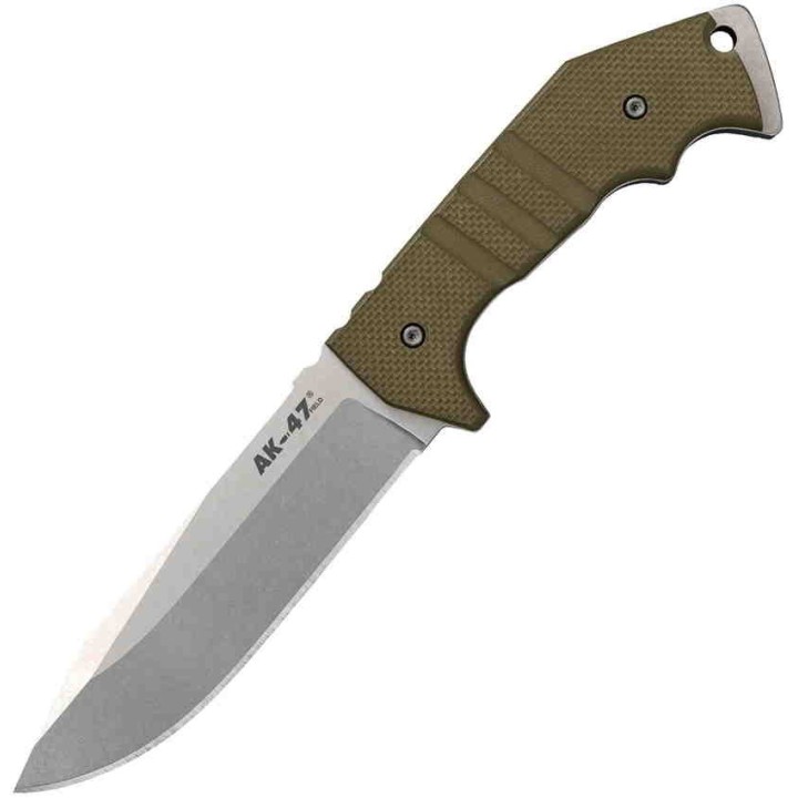 Couteau Cold Steel AK-47 Field Knife Acier CPM-3V Manche OD Green G10 Etui Secure-Ex CS14AKA - Livraison Gratuite 