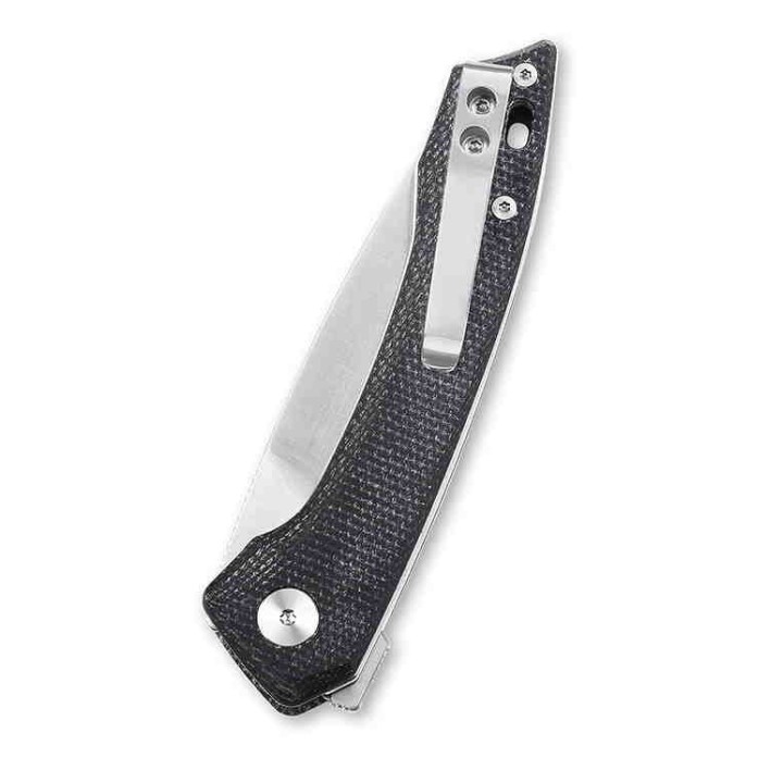 Couteau QSP Knife Leopard Black Lame Acier 14C28N Manche Micarta Ball Bearings QS135B - Livraison Gratuite