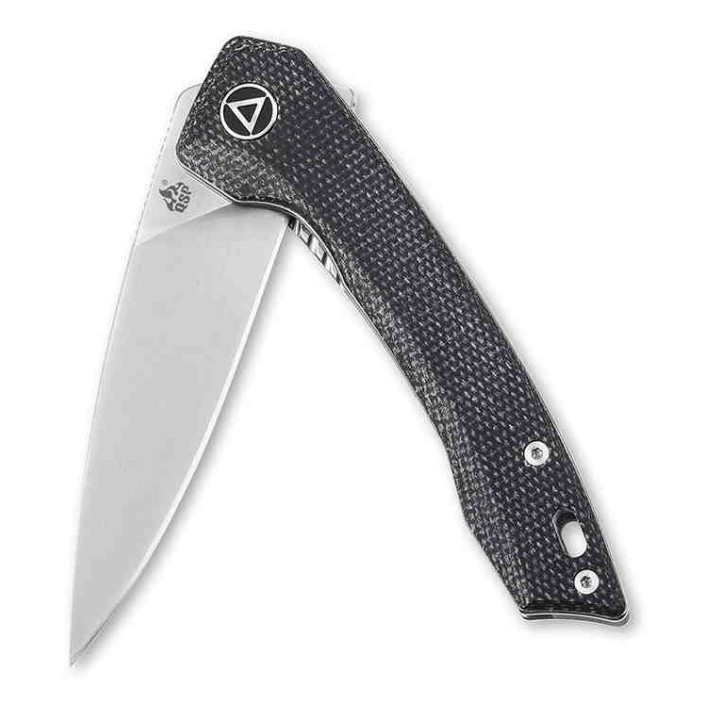 Couteau QSP Knife Leopard Black Lame Acier 14C28N Manche Micarta Ball Bearings QS135B - Livraison Gratuite