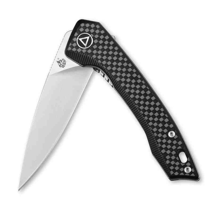 Couteau QSP Knife Leopard Black Lame Acier 14C28N Manche FC/G10 Ball Bearings QS135A - Livraison Gratuite