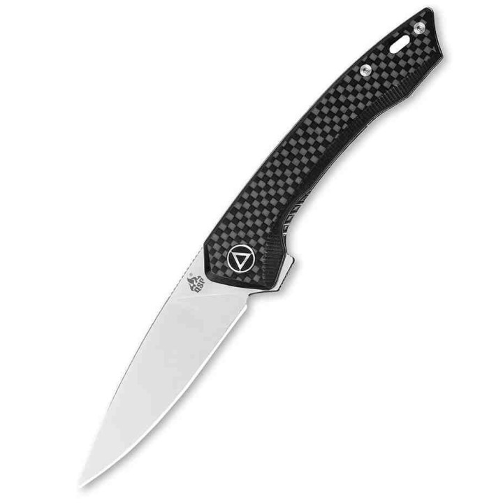 Couteau QSP Knife Leopard Black Lame Acier 14C28N Manche FC/G10 Ball Bearings QS135A - Livraison Gratuite