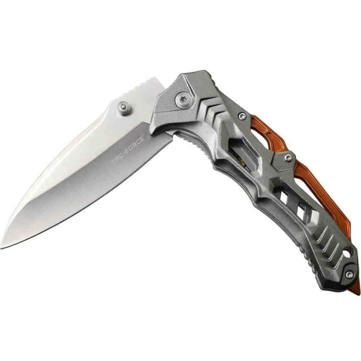 TF1005GOR Couteau Tac Force A/O Lame Acier 3Cr13 Manche Alu Orange Brise Vitres - Livraison Gratuite