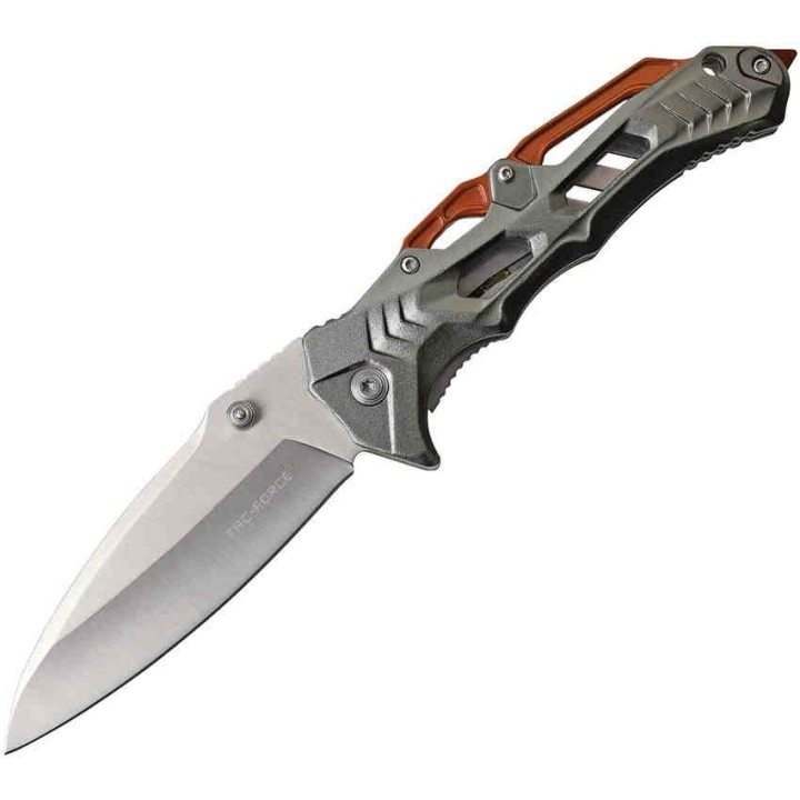 TF1005GOR Couteau Tac Force A/O Lame Acier 3Cr13 Manche Alu Orange Brise Vitres - Livraison Gratuite