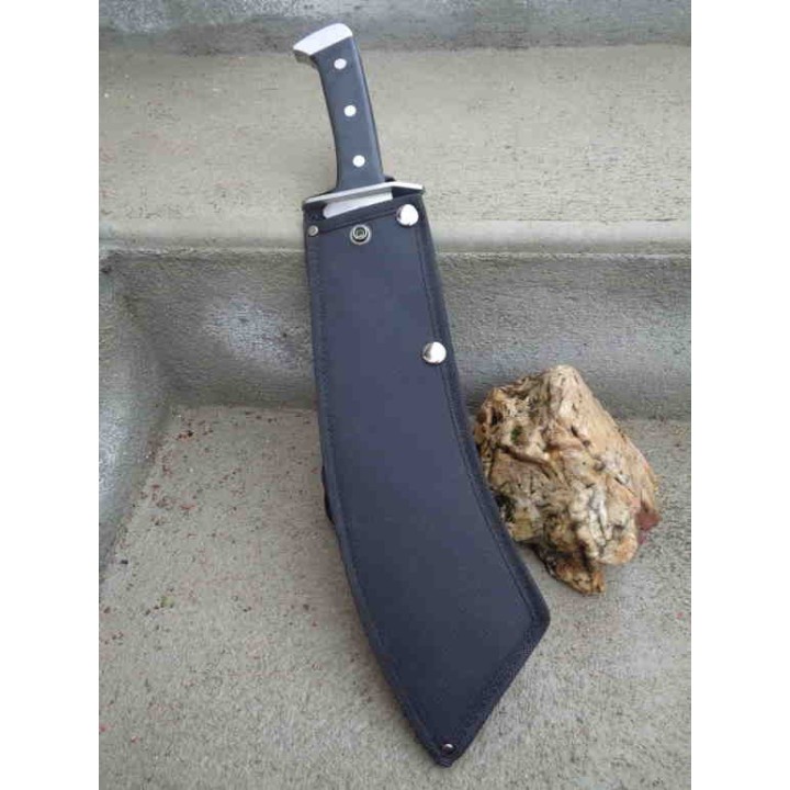 Couteau Machette IV Combat Lame Acier 3Cr13 Manche Bois Etui Nylon Art Martiaux Sabre Da Kan Dao CN926948BK - Livraison Gratuite