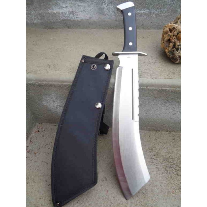 Couteau Machette IV Combat Lame Acier 3Cr13 Manche Bois Etui Nylon Art Martiaux Sabre Da Kan Dao CN926948BK - Livraison Gratuite