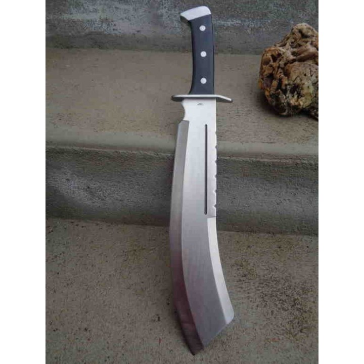 Couteau Machette IV Combat Lame Acier 3Cr13 Manche Bois Etui Nylon Art Martiaux Sabre Da Kan Dao CN926948BK - Livraison Gratuite
