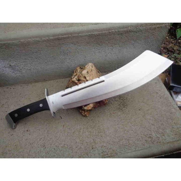 Couteau Machette IV Combat Lame Acier 3Cr13 Manche Bois Etui Nylon Art Martiaux Sabre Da Kan Dao CN926948BK - Livraison Gratuite