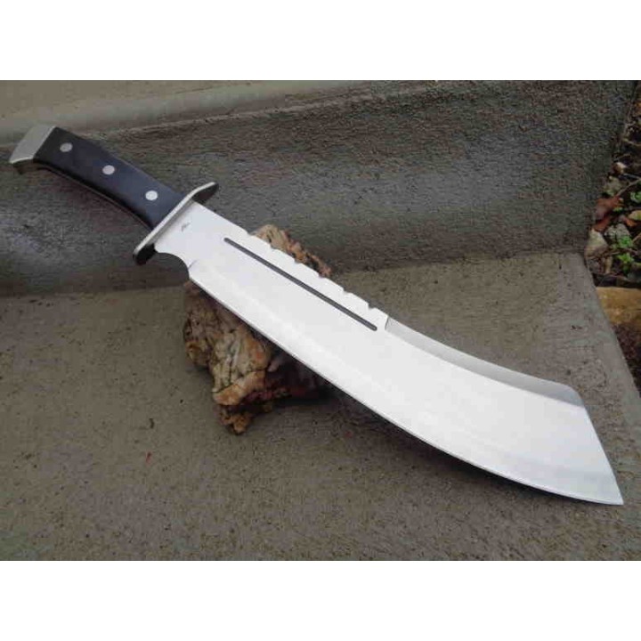 Couteau Machette IV Combat Lame Acier 3Cr13 Manche Bois Etui Nylon Art Martiaux Sabre Da Kan Dao CN926948BK - Livraison Gratuite