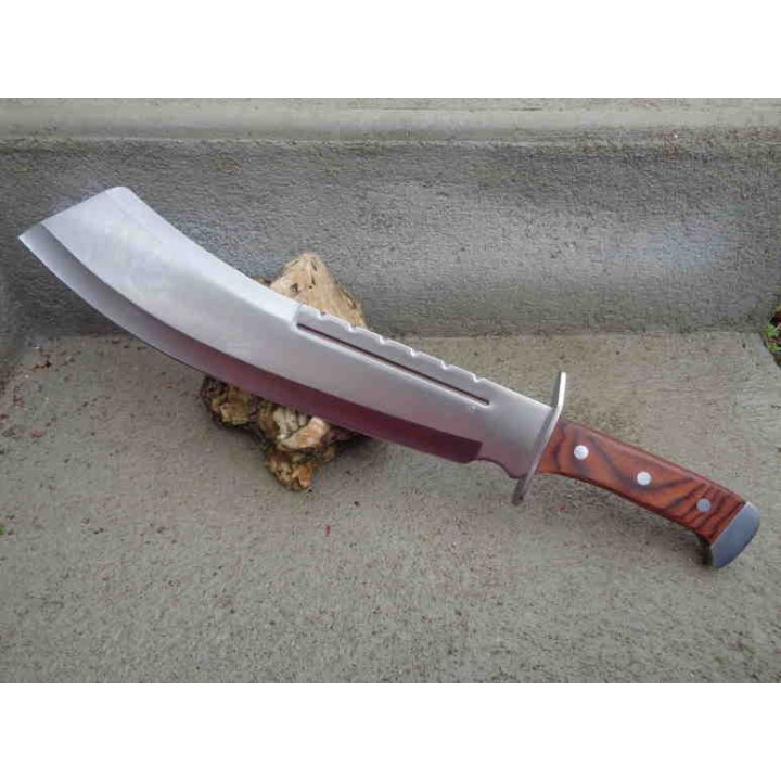 Couteau Machette IV Combat Lame Acier 3Cr13 Manche Bois Etui Nylon Art Martiaux Sabre Da Kan Dao CN926948WD - Livraison Gratuite
