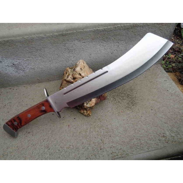 Couteau Machette IV Combat Lame Acier 3Cr13 Manche Bois Etui Nylon Art Martiaux Sabre Da Kan Dao CN926948WD - Livraison Gratuite