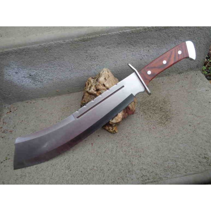 Couteau Machette IV Combat Lame Acier 3Cr13 Manche Bois Etui Nylon Art Martiaux Sabre Da Kan Dao CN926948WD - Livraison Gratuite