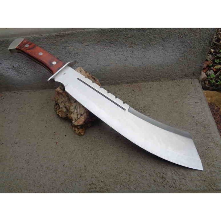 Couteau Machette IV Combat Lame Acier 3Cr13 Manche Bois Etui Nylon Art Martiaux Sabre Da Kan Dao CN926948WD - Livraison Gratuite