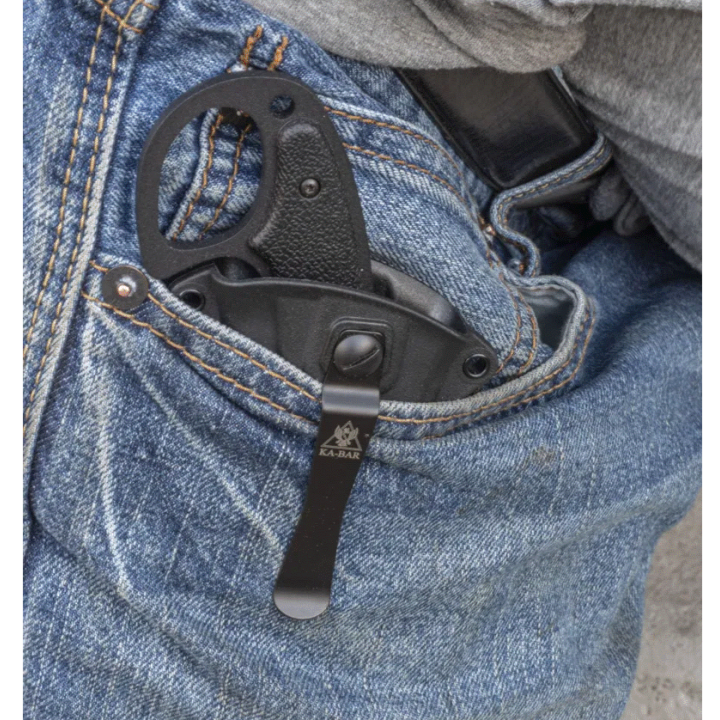Couteau Karambit Kabar TDI Pocket Strike Tactical Lame AUS8 Manche & Etui FRN KA2491 - Livraison Gratuite