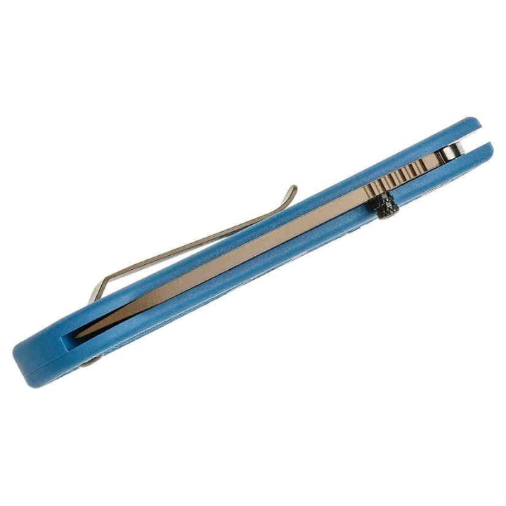 Couteau KA-BAR Dozier Folding Hunter D2 Manche Blue Zytel Lockback Clip KA4062D2 - Livraison Gratuite
