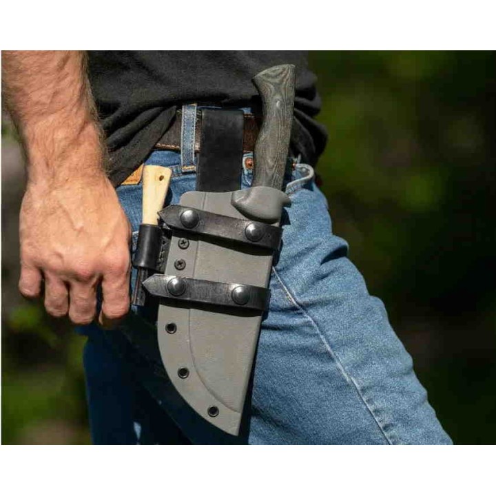 Couteau Bushcraft Condor Bush Slicer Chef's Lame Acier Carbone 1095 Etui Kydex El Salvador CTK500565 - Livraison Gratuite