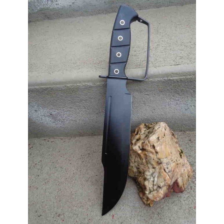 Couteau de Chasseur de Croco Bowie Sabre de Pirate Lame Acier 3Cr13 Manche Abs Etui Nylon CN211514DG - Livraison Gratuite