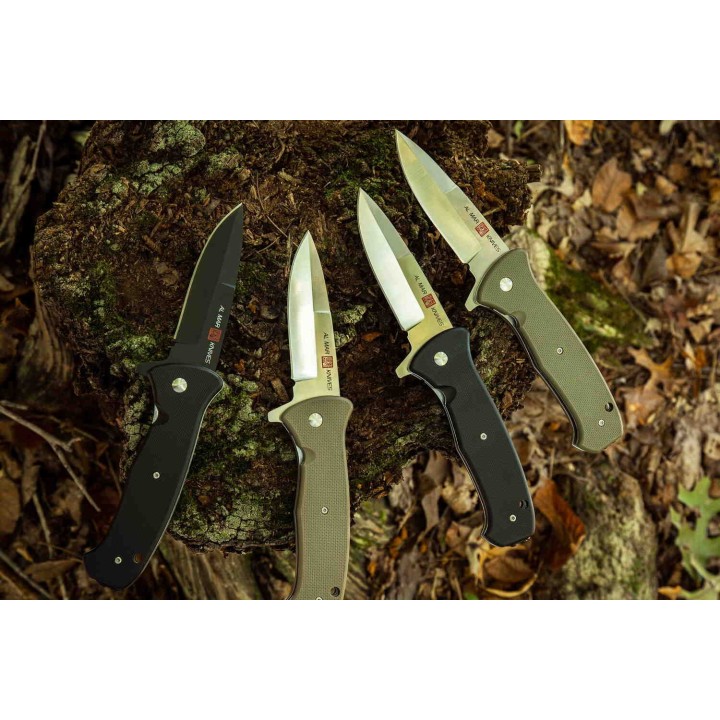 AMK2204 Al Mar Mini SERE 2020 Linerlock A/O 8Cr13MoV Plain Edge Black FRN Handle Clip - Livraison Gratuite