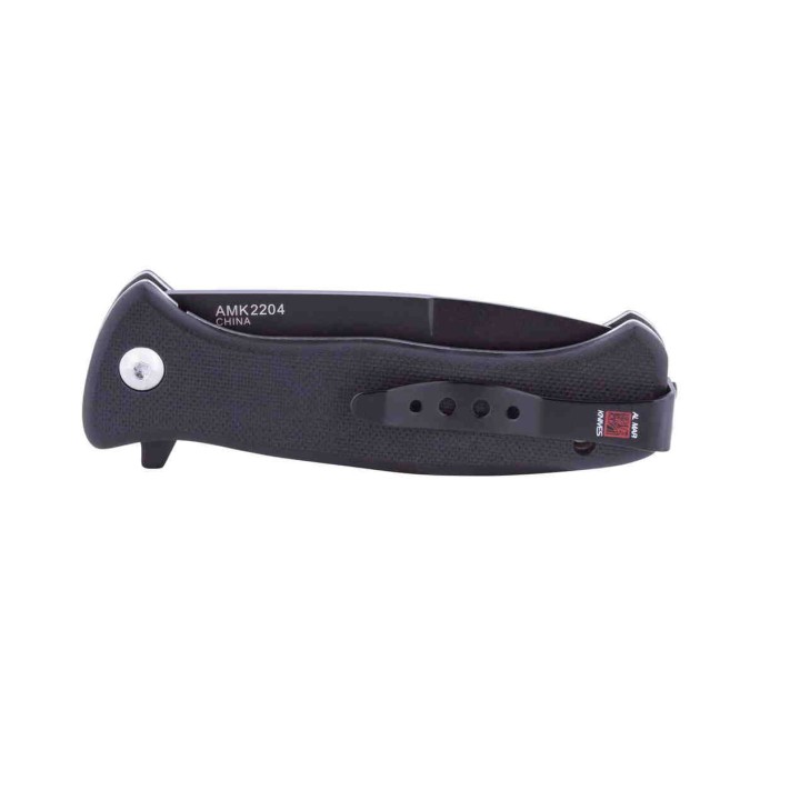 AMK2204 Al Mar Mini SERE 2020 Linerlock A/O 8Cr13MoV Plain Edge Black FRN Handle Clip - Livraison Gratuite