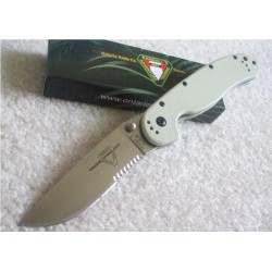 Couteau Ontario RAT-1 Tactical Folding Knife Desert Tan G-10 Handles Acier AUS-8 ON8849DT - Livraison Gratuite