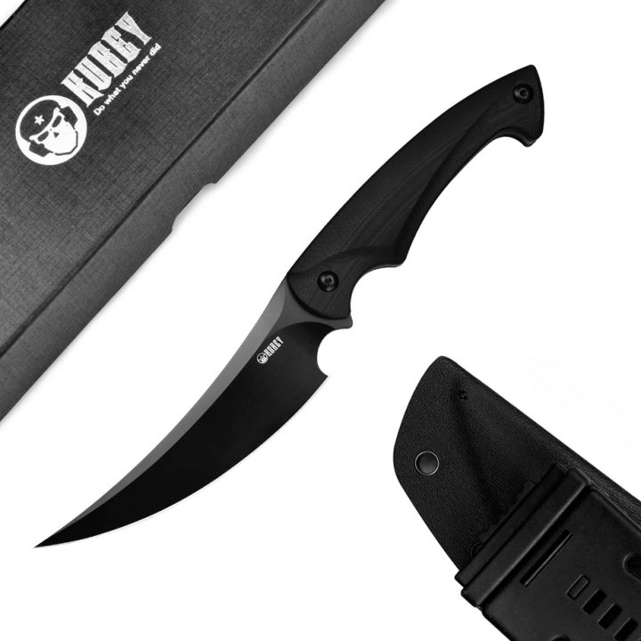 Couteau Tactical Kubey Persian Lame Acier D2 Black Manche G10 Etui Kydex KUB231B - Livraison Gratuite