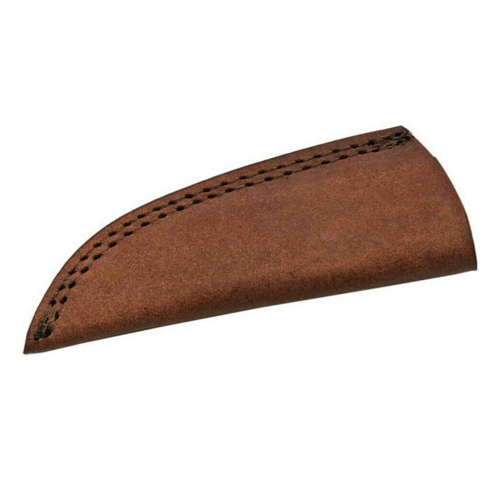 Couteau Damas Lame Acier 256 Couches Manche Os Cerfé Etui Cuir DM1188 - Livraison Gratuite