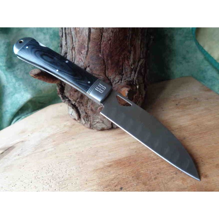 Couteau De Cuisine Santoku EDC Lame Acier 440 Manche G10 Lockback Rough Rider RR2196 - Livraison Gratuite