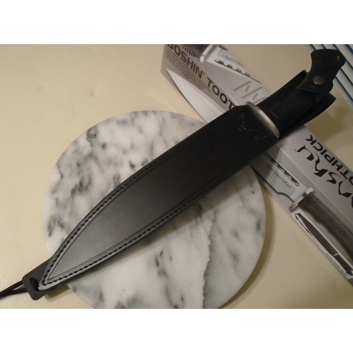 Couteau United Cutlery Honshu Boshin Toothpick Lame Acier 7Cr13 Manche TPR Etui Cuir UC3394 - Livraison Gratuite