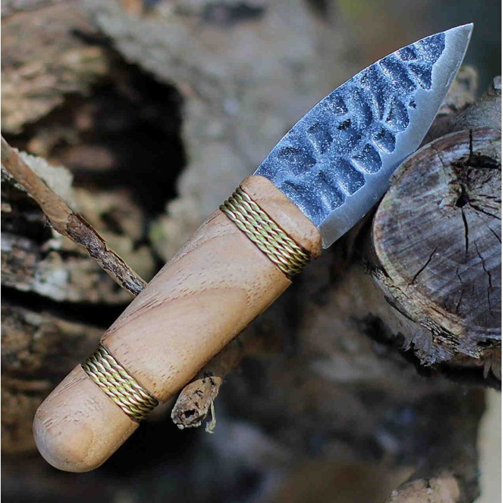 Couteau Condor Otzi Lame Acier Carbone 1095 Manche Hickory Etui Cuir Made El Salvador CTK392222 - Livraison Gratuite