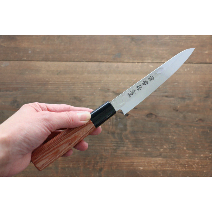 Couteau de Cuisine Kanetsune Petty Knife 120mm Lame DSR-1K6 Manche Bois Japan KC954 - Livraison Gratuite