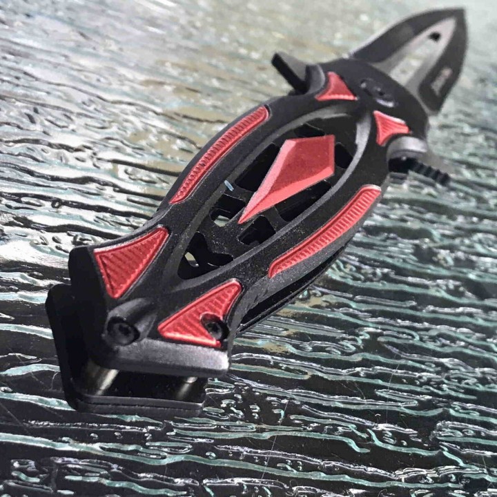 TF1023RD Couteau Tac Force Tactical A/O Lame Acier 3Cr13 Manche Black/Red Alu Linerlock Clip - Livraison Gratuite