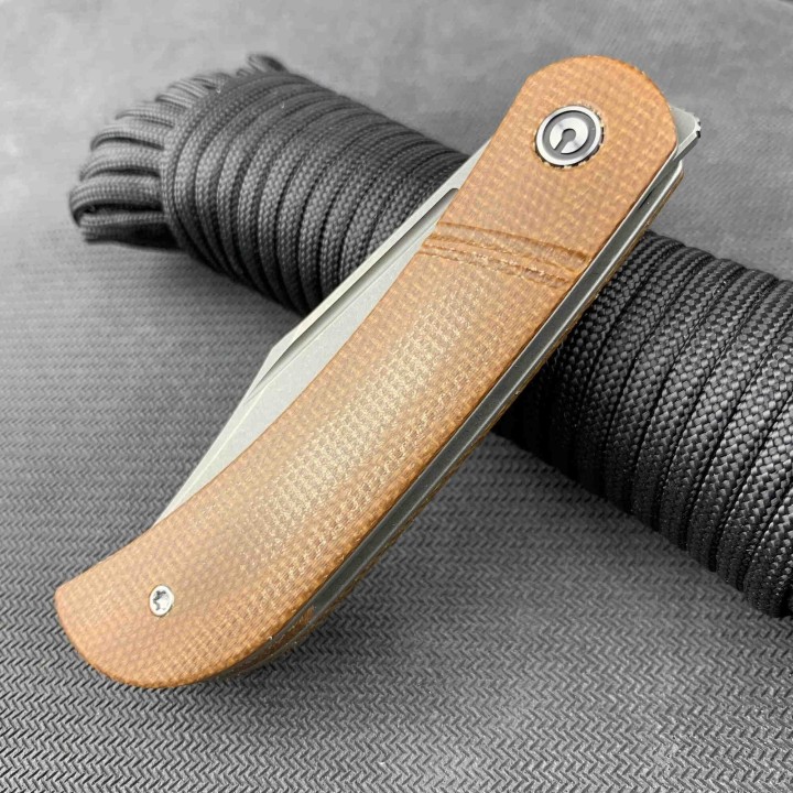 Couteau Civivi Appalachian Drifter Brown Lame Acier S35VN Manche Micarta Ceramic Bearings CIVC2015A - Livraison Gratuite