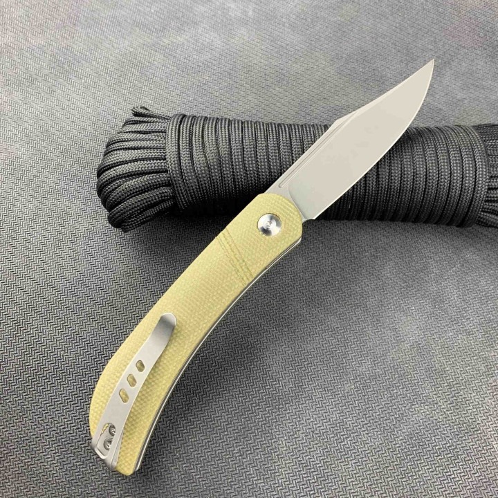 Couteau Civivi Appalachian Drifter Olive Lame Acier S35VN Manche Micarta Ceramic Bearings CIVC2015B - Livraison Gratuite