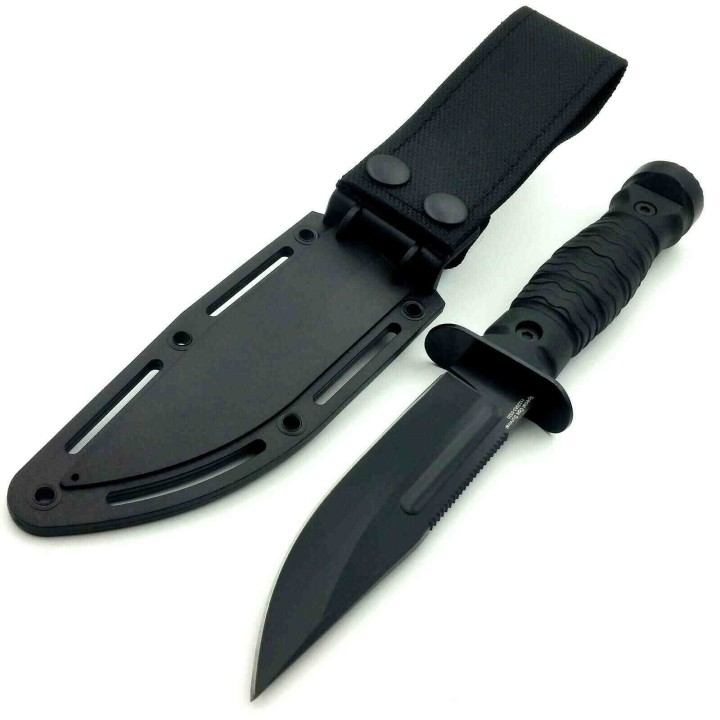 Couteau de Combat Smith&Wesson M&P Specials Ops Lame Acier 8Cr13MoV Manche Abs Etui FRN SW1122583 - Livraison Gratuite