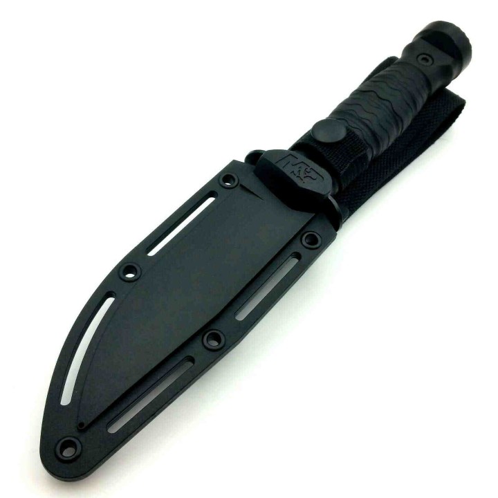 Couteau de Combat Smith&Wesson M&P Specials Ops Lame Acier 8Cr13MoV Manche Abs Etui FRN SW1122583 - Livraison Gratuite