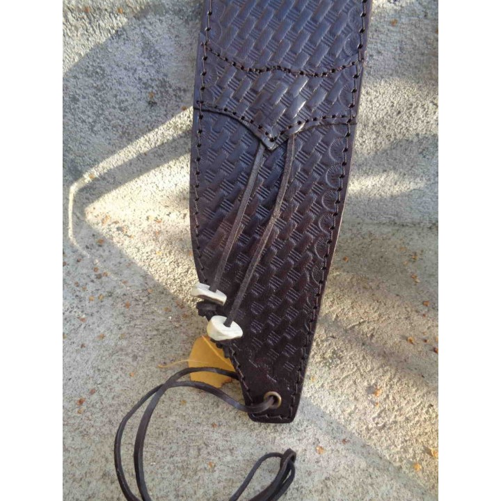 Couteau Bowie Rough Rider Stag Lame Acier Inox Manche Bois de Cerf Etui Cuir RR2205 - Livraison Gratuite