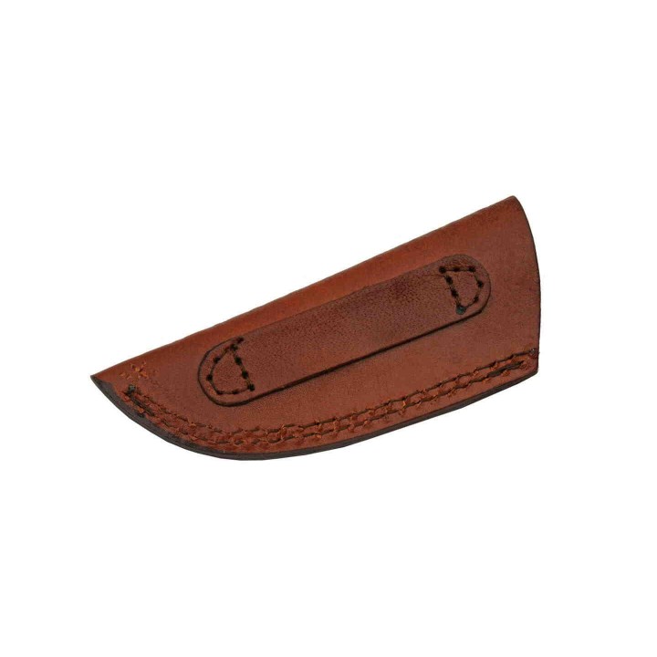 Couteau Skinner Damas Lame 256 Couches Manche Os&Turquoise Etui Cuir DM1238 - Livraison Gratuite