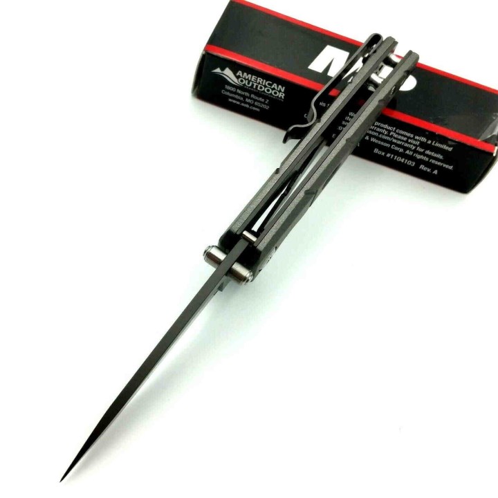 Couteau Smith&Wesson M&P Bodyguard Lame Acier 8Cr13MoV Manche Aluminium SW1100068 - Livraison Gratuite