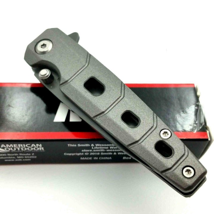 Couteau Smith&Wesson M&P Bodyguard Lame Acier 8Cr13MoV Manche Aluminium SW1100068 - Livraison Gratuite